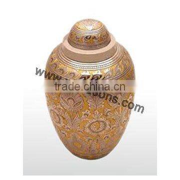Classic Metal Urns for Home Used | Brass Plated Urns | Decorative Urns photo-2