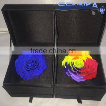 Long Lasting Preserved Flowers in Luxury square Box With Lid Global After Sale Service