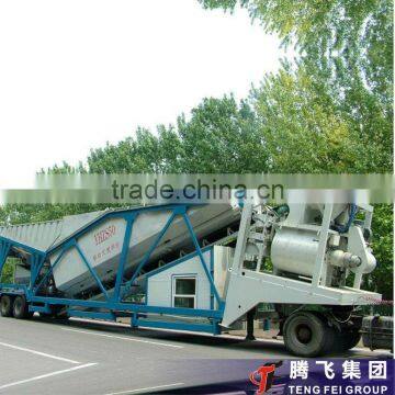 YHZS25 trailer mobile concrete mixing plant