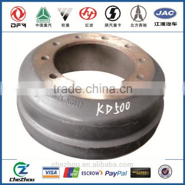 Auto parts Truck front brake drum for Freightliner transmission brake 3501075-KD500