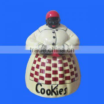 Custom Handmade Ceramic Mammy Aunt Jemima Cookie Jar