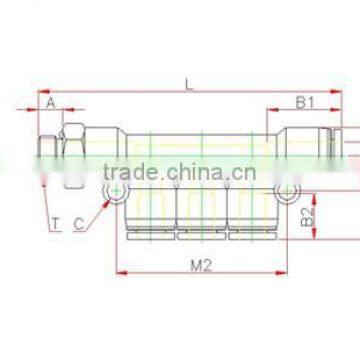 Male Thread Plastic Tube Fitting, Reducer Triple Branch Union ,compact One -touch Tube Fitting , Push in Tube Fitting photo-2