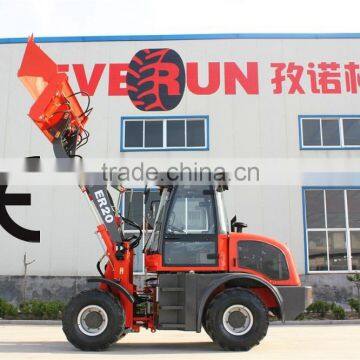 Everun Brand CE Approved ER20 Agricultural Tools Mini Wheel Loader With Luxury Cabin For Sale