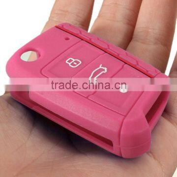 Audew 3 Button Car Key Cover Silicone Protection Honeycomb 6 Colours For VW / Golf MK7 2014 2015 photo-5