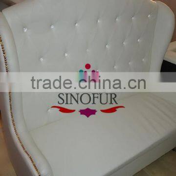 White Leather Wedding Furniture Wedding Sofa photo-2