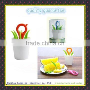 High Quality Potting Shape Color Fruit Fork Set photo-4