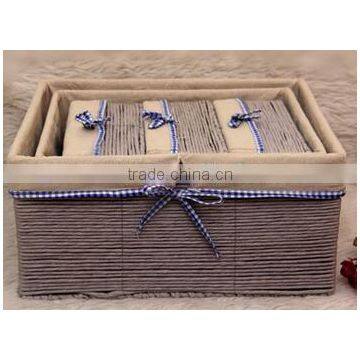 Elegant And ECO-Friendly Hand Woven Storage Basket, With Cotton Bag photo-2