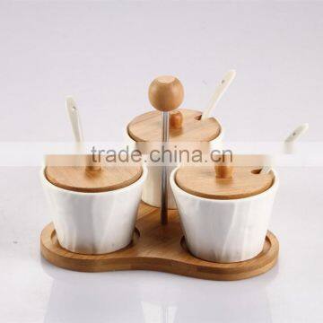 high quality wholesale ceramic roast seasonings /ceramic cookware wholesale/3pcs set ceramic season pot roast whole sale