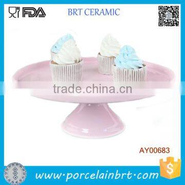 Pink ceramic cup cake dessert stand