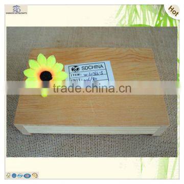 Recycled Plywood Paulownia Pine Foldable Wood Pill Box photo-5