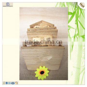 Miniature Decoration Doll Shape Fence Wooden Bird House photo-5