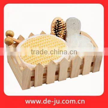 Wooden Spa Six Pumice Stone Bath Set Chinese Home Spa Gift photo-5
