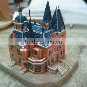 Custom resin 3d castle miniature scale building model