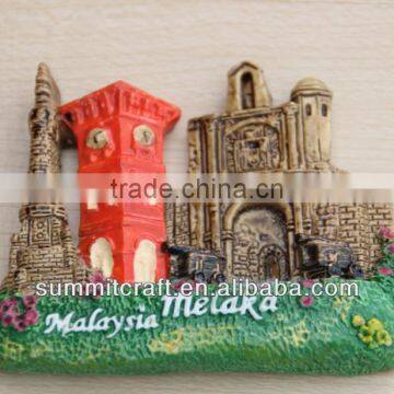 Polyresin malaysia melaka painting fridge magnets tourism souvenirs