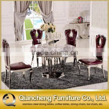 Dining Table Round Marble Slab Table Top Hotel Furniture photo-5