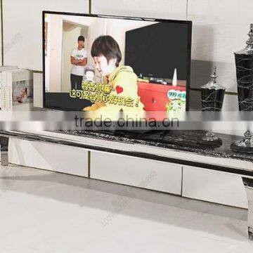 Hot Cake Marble Top TV Stand With Stainless Steel Frame photo-2