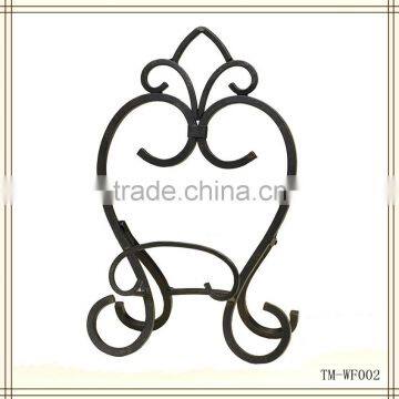 Wrought iron black easel stand