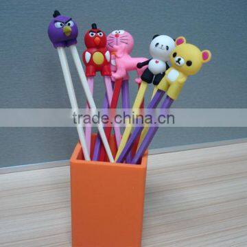 food grade multicolor cartoon silicone chopsticks holder for kids