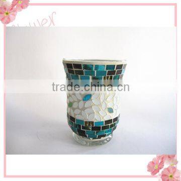 Pair Tall Stemmed Vase Antique Spring Colored Handblown Glass Trumpet Vases photo-5