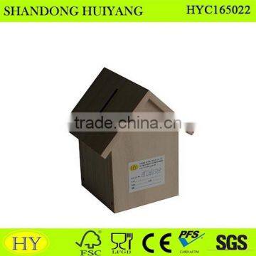 New Design Gift Box Money Saving Wooden Coin Box photo-3