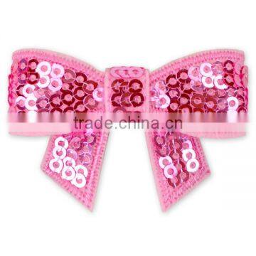4.5 CM Turquoise Sequins Hair Bows Hairgrips photo-3