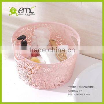 High Quality Plastic Storage Basket Lace Hollow Laundry Basket PP Clean for Home photo-3