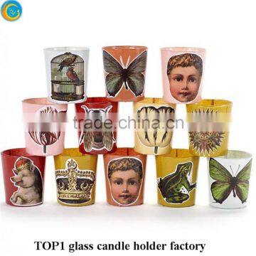 Printed Flower on the Glass Jars Containers for Candles From China Suppliers photo-4