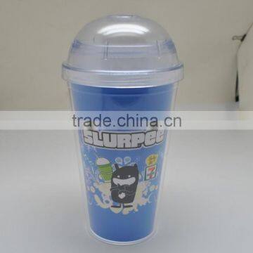 With Spiral Straw 16oz Plastic Dome Lid Tumbler photo-3