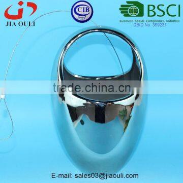 BSCI Audit Factory Handle Shape Chrome Plated Ceramic Hanging Basket or Freestanding Decorative Ceramic Flower Planter photo-3