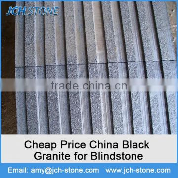 G654 dark grey granite China supply cheap black outdoor road granite for blind paving stone