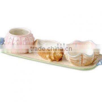 Serving Platter and Condiment Bowl Set