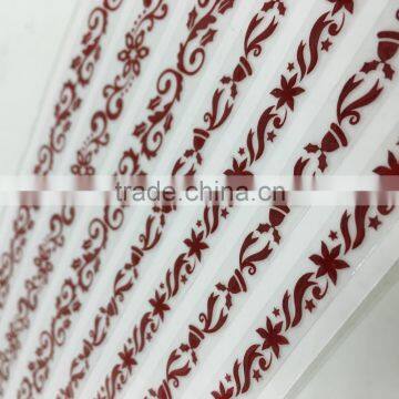 Festival Mood Epoxy Ribbon Sticker, X'mas Season Foil Sticker, Foil Epoxy Ribbon Sticker in Red photo-4