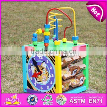 2017 New Design Multi-function 5 in 1 Kids Wooden Bead Roller Coaster W11B137 photo-3