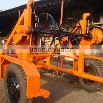 cable laying drum trailer machine