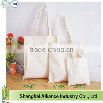 Promotional Blank Natural Cotton Tote Bags Canvas Cotton Shopper Cheap Cotton Bag