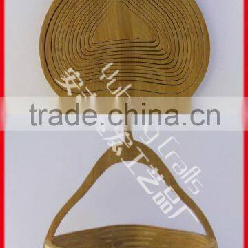 Handmade Storage Bamboo Basket With Handle photo-3