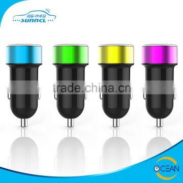 Multi Colors DC5V 2.4A 3.1A 4.8A iPhone iPad Mobile USB Car Charger Adapeter with CE FCC RoHS