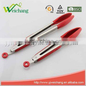 WCE12 Premium Comfort Stainless Steel Locking Kitchen Tongs Food Tongs With Heat Resistant Silicone Heads, Good Grip photo-3