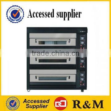 3 layer heavy duty 1.2mm 201#stainless steel electric bread oven,luxurious appearance