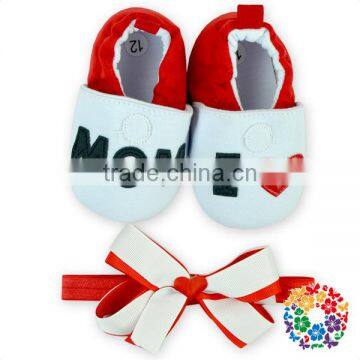 2016 Beautiful Royal Blue Boy Shoes Set With Headband Super Man Symbol Children Shoes For Boy Baby Crib Shoes Wholesale photo-3