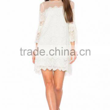 bell sleeve lace dress elegant women latest western dress patterns for girls