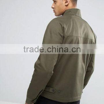 Custom Best Price High Quality New Design Durable Functional Pockets Funnel Collar 100% Cotton Twill Brown Casual Men Jacket photo-2