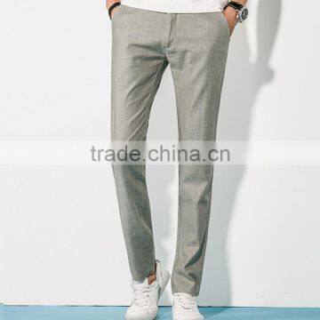 Men's Summer Linen Trousers Thin Straight All-match Size Casual Loose Cotton Pants Custom photo-4