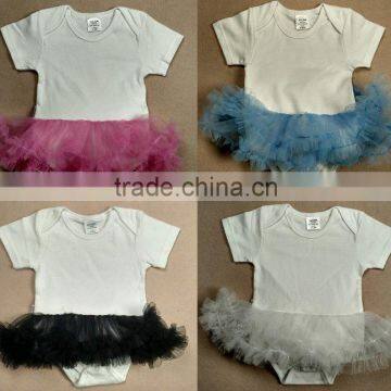 Tutu rumper 100% cotton, with skirts mesh, many color, DIY print. no minimum quantity. best seller in Etsy. direct factory.