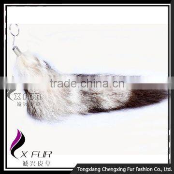 CX-R-06 Custom Fur Keychain/ Promotion Genuine Fox Fur Tail Key Chain photo-3