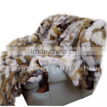 CX-D-61 100% New Zealand Fox Fur Handmade Residential House Carpet and Rug photo-3