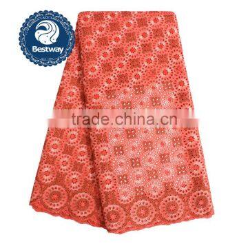 Beautiful Wedding Multi Color New Fashion African Swiss Voile Lace Fabric Eco-Friendly Feature Swiss Cotton Voile Lace SL0414 photo-4