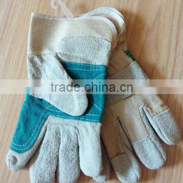 Durable Cow Split Leather Rigger Safety Work Gloves photo-2