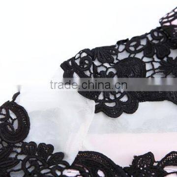 New Long-sleeved Black Lace Stitching Fluffy Skirt Fashion Dress Women's Clothing Imported From China photo-3