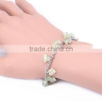 unique chip stone charm anklets for beach diy chip natural stone charm anklet bracelets for her gifts